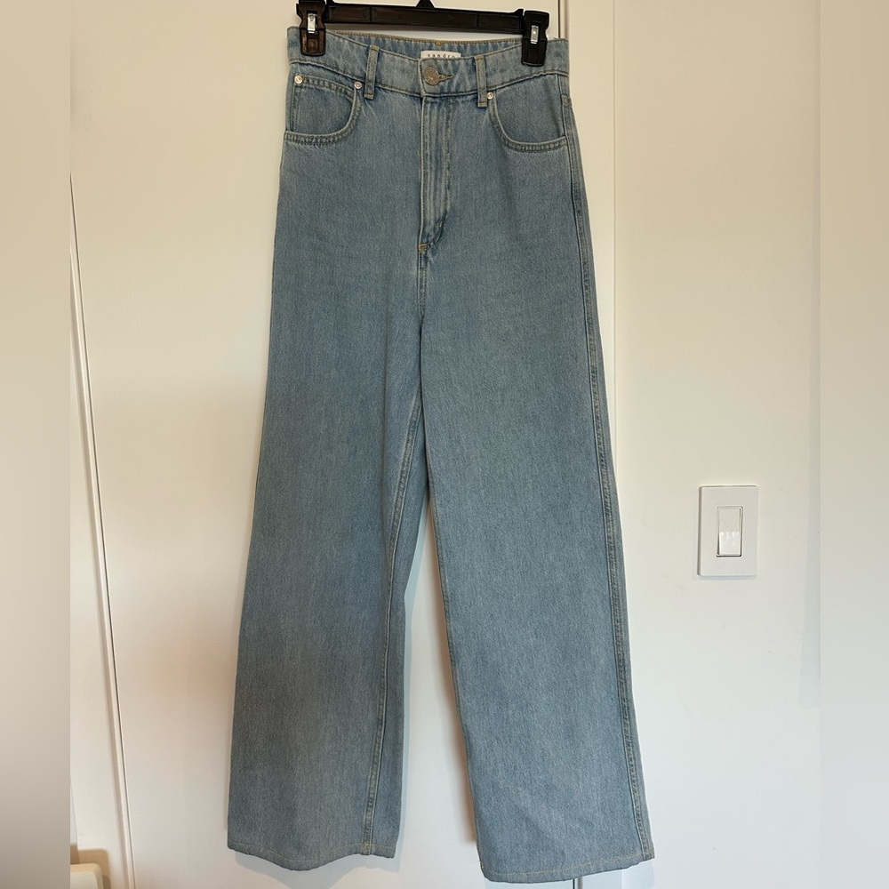 Sandro High Top Wide Leg Jeans